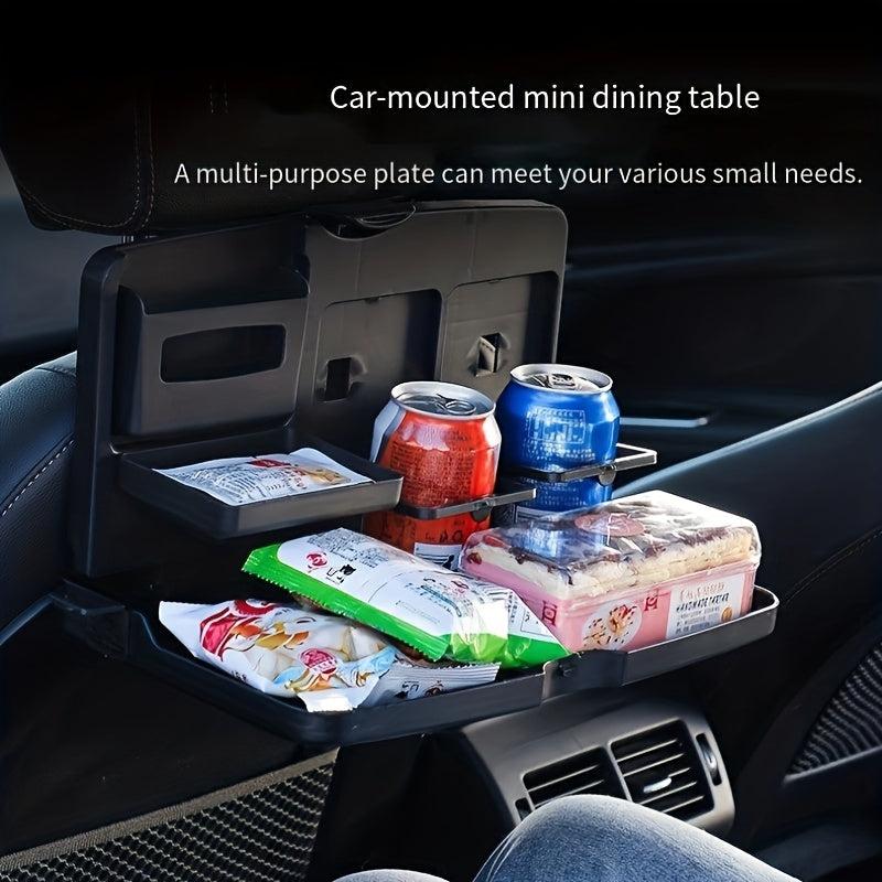 Car Headrest Seat Back Organizer Cup Holder Food Tray Universal