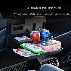 Car Headrest Seat Back Organizer Cup Holder Food Tray Universal