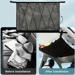 Car Roof Storage Net Double Layer Mesh Cargo Net Pocket SUV Accessories
