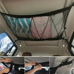 Car Roof Storage Net Double Layer Mesh Cargo Net Pocket SUV Accessories