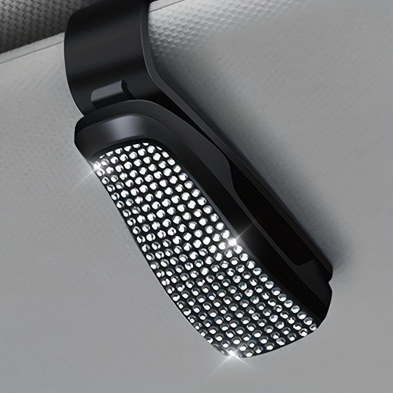 Car Glasses Holder With Rhinestones