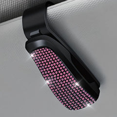 Car Glasses Holder With Rhinestones