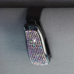 Car Glasses Holder With Rhinestones
