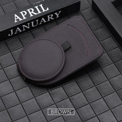 Leather Sunglasses Holder Sun Visor Clips Magnetic Car Eyeglass Hanger