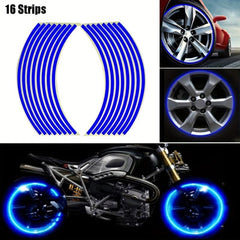32 Pcs Reflective Wheel Rim Stickers, Enhance Vehicle Look