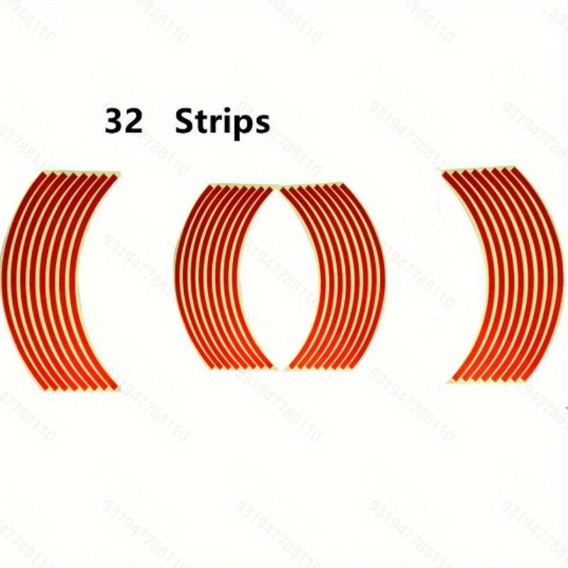 32 Pcs Reflective Wheel Rim Stickers, Enhance Vehicle Look