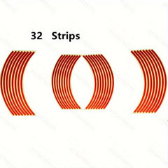 32 Pcs Reflective Wheel Rim Stickers, Enhance Vehicle Look