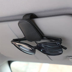 Car Visor Magnetic Leather Eyeglasses Holder