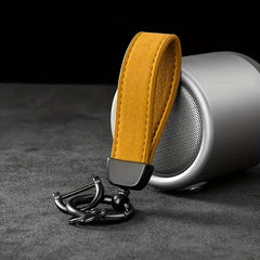 Car Keychain Unisex Leather Key Swivel With Anti Lost D Ring