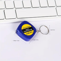 Mini Tape Measure with Car Keychain Attachment