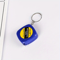 Mini Tape Measure with Car Keychain Attachment