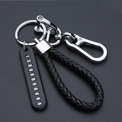 Anti Lost Car Keychain Phone Number Card Keyring Lock Key Ring