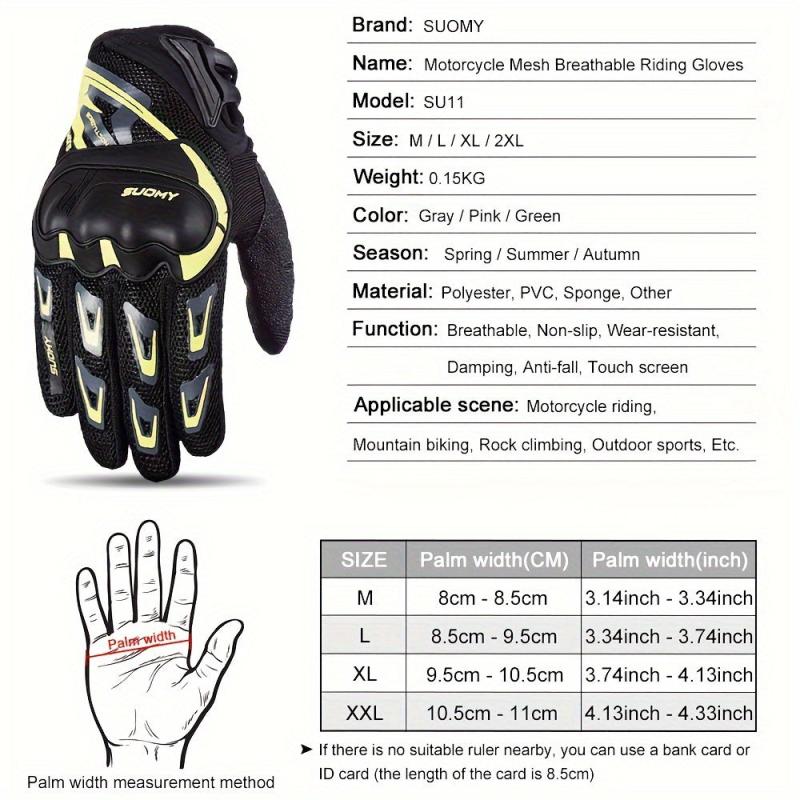 Summer Motorcycle Gloves Men Touch Screen Biker Cycling Moto Protective