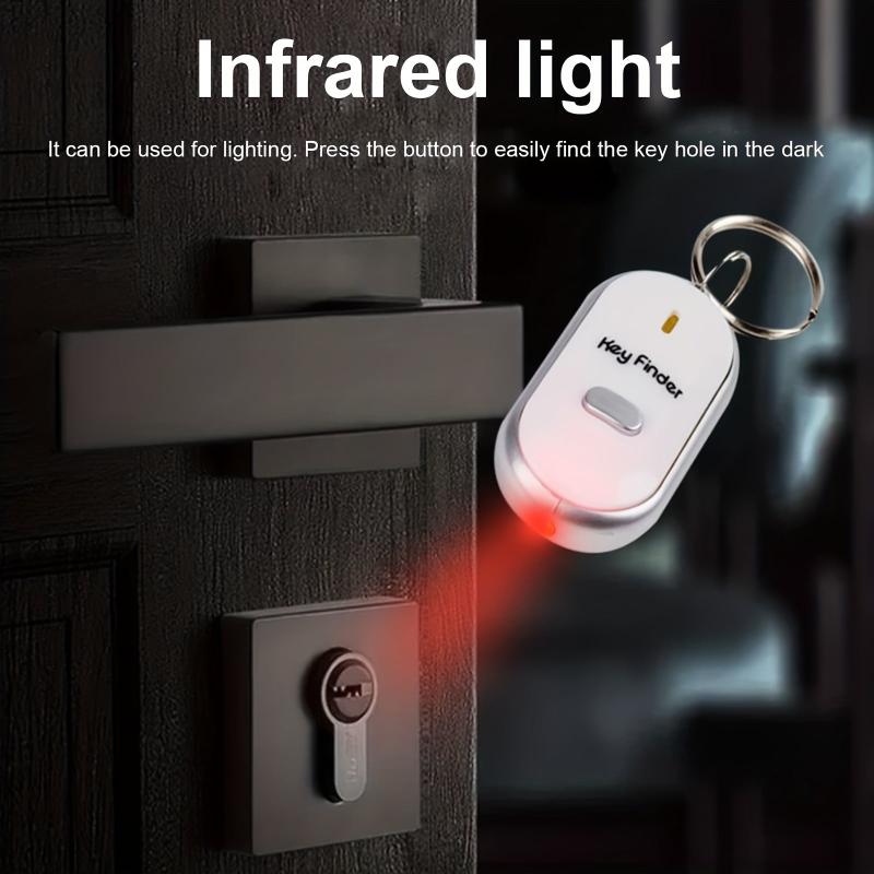 LED Whistle Key Finder Flashing Beeping Sound Control Alarm