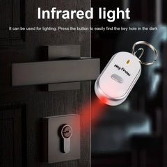 LED Whistle Key Finder Flashing Beeping Sound Control Alarm