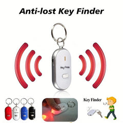 LED Whistle Key Finder Flashing Beeping Sound Control Alarm