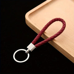 Retro Hand Woven Metal Car Key Chain Anti Loss Buckle