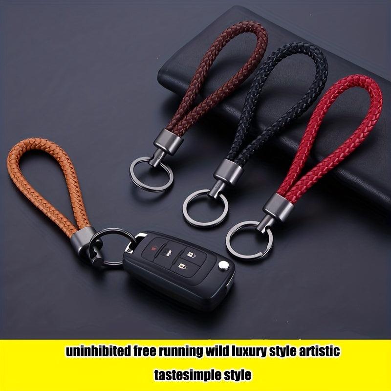 Retro Hand Woven Metal Car Key Chain Anti Loss Buckle