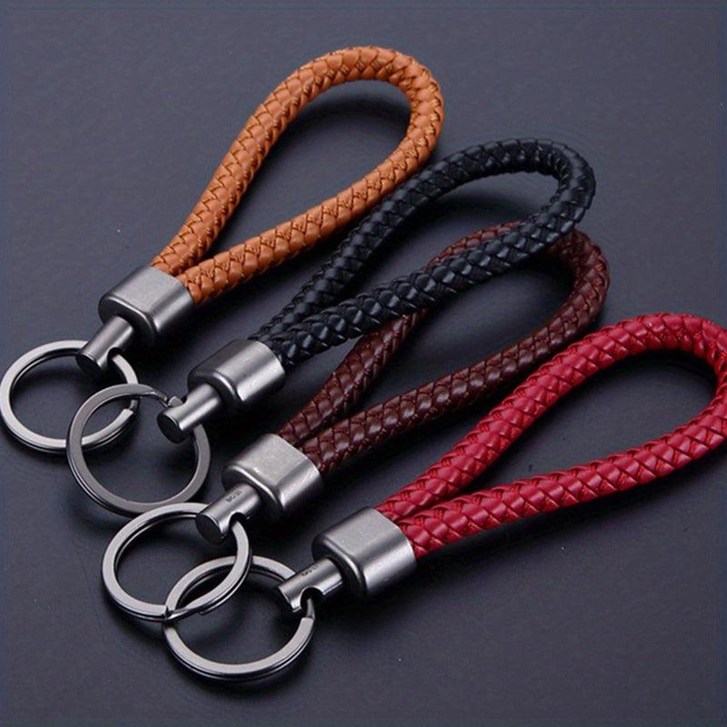 Retro Hand Woven Metal Car Key Chain Anti Loss Buckle
