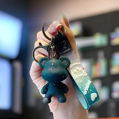 Creative Cartoon Chameleon Bear Keychain Couple Bag Pendant