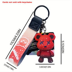 Creative Cartoon Chameleon Bear Keychain Couple Bag Pendant