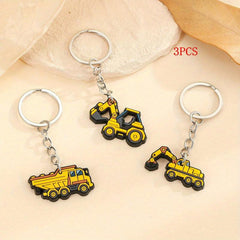 3pcs Engineering Car Key Chain Creative Style Personality