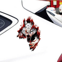 3D Realistic Wolf Head Car Hood Door Scratch Cover Sticker