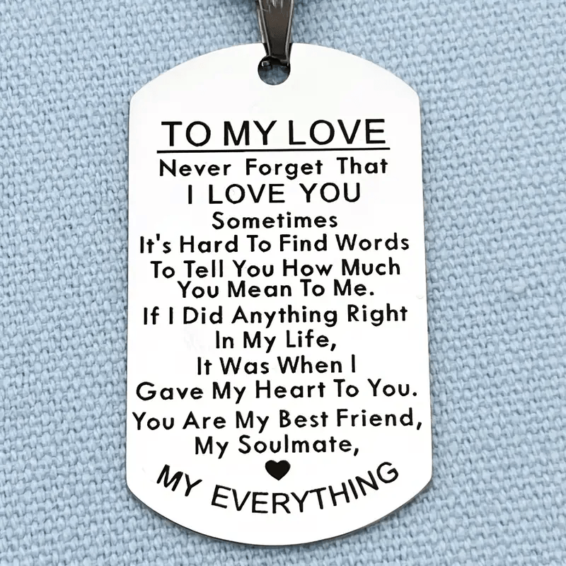 Love Keychain Gift For Husband Wife Anniversary Valentine's Birthday