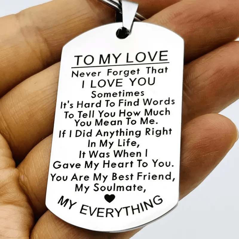 Love Keychain Gift For Husband Wife Anniversary Valentine's Birthday