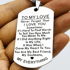 Love Keychain Gift For Husband Wife Anniversary Valentine's Birthday