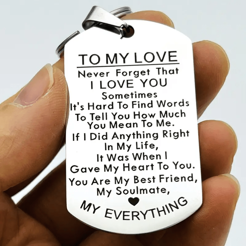Love Keychain Gift For Husband Wife Anniversary Valentine's Birthday