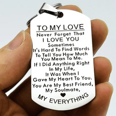 Love Keychain Gift For Husband Wife Anniversary Valentine's Birthday