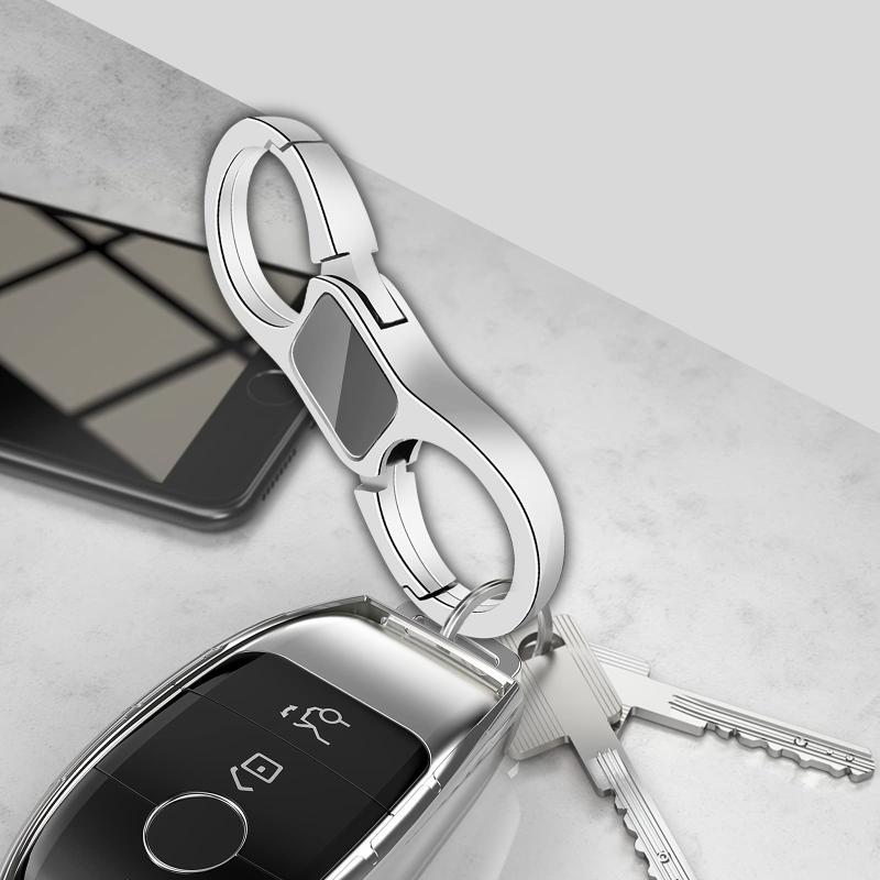 Creative Metal Waist Keychain Double Headed Car Key Ring Gift