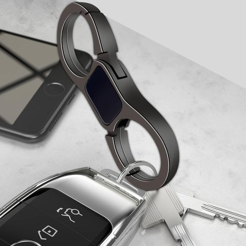 Creative Metal Waist Keychain Double Headed Car Key Ring Gift