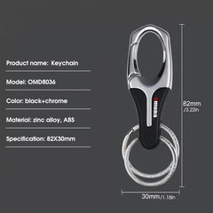 Metal Car Keychain Business Waist Hanging Keychain Gentleman Keyring