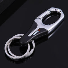 Metal Car Keychain Business Waist Hanging Keychain Gentleman Keyring