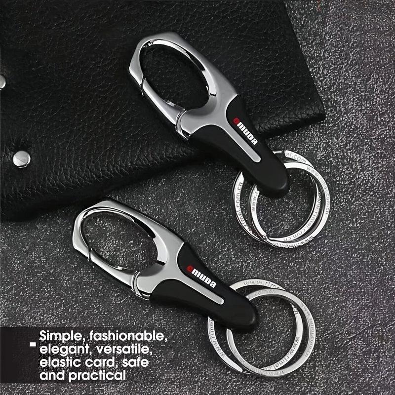 Metal Car Keychain Business Waist Hanging Keychain Gentleman Keyring