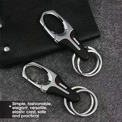 Metal Car Keychain Business Waist Hanging Keychain Gentleman Keyring