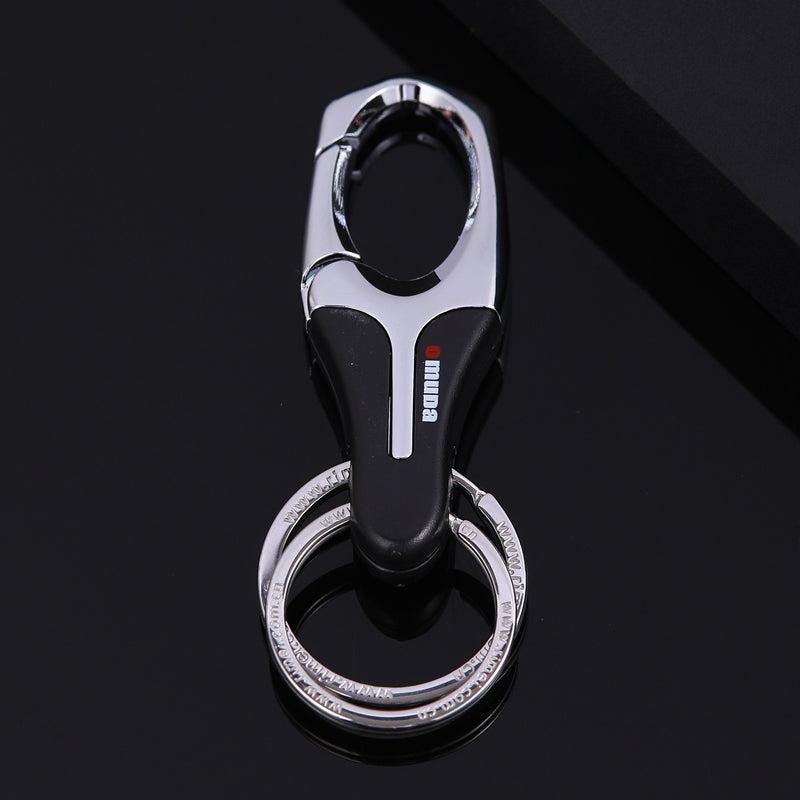 Metal Car Keychain Business Waist Hanging Keychain Gentleman Keyring