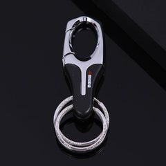 Metal Car Keychain Business Waist Hanging Keychain Gentleman Keyring
