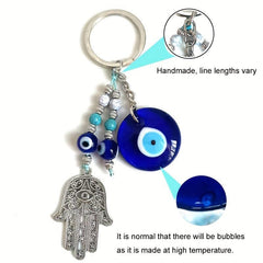 Evil Eye Hand Of Fatima Alloy Keychain Pendant