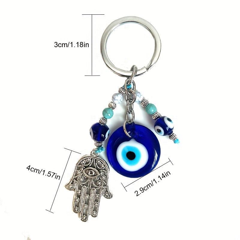 Evil Eye Hand Of Fatima Alloy Keychain Pendant