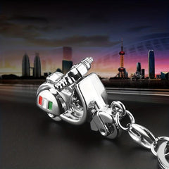 Mini Motocycle Car Key Holder With Key Ring Metal 3D Motocyle Model Key Chains
