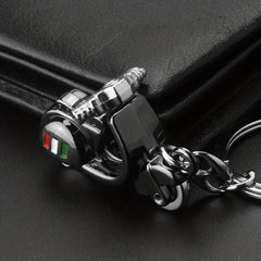 Mini Motocycle Car Key Holder With Key Ring Metal 3D Motocyle Model Key Chains