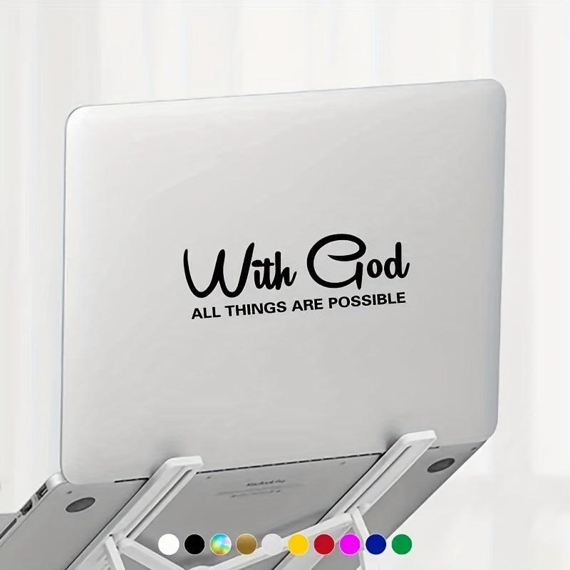 WITH GOD ALL THINGS ARE POSSIBLE Car Sticker Window Decals