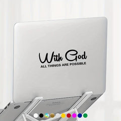 WITH GOD ALL THINGS ARE POSSIBLE Car Sticker Window Decals
