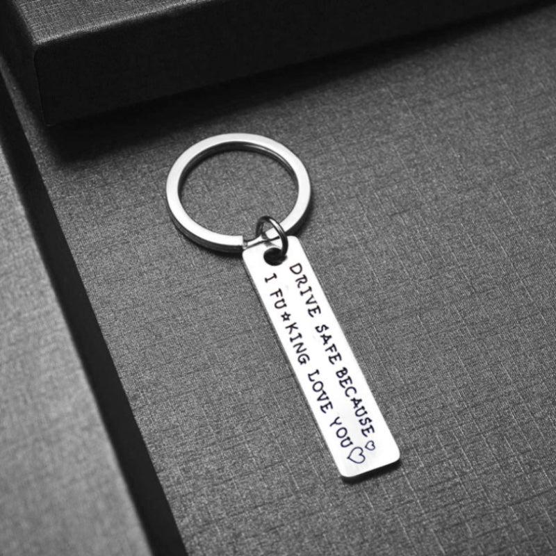 Stainless Steel Car Key Chain for Safety and Love