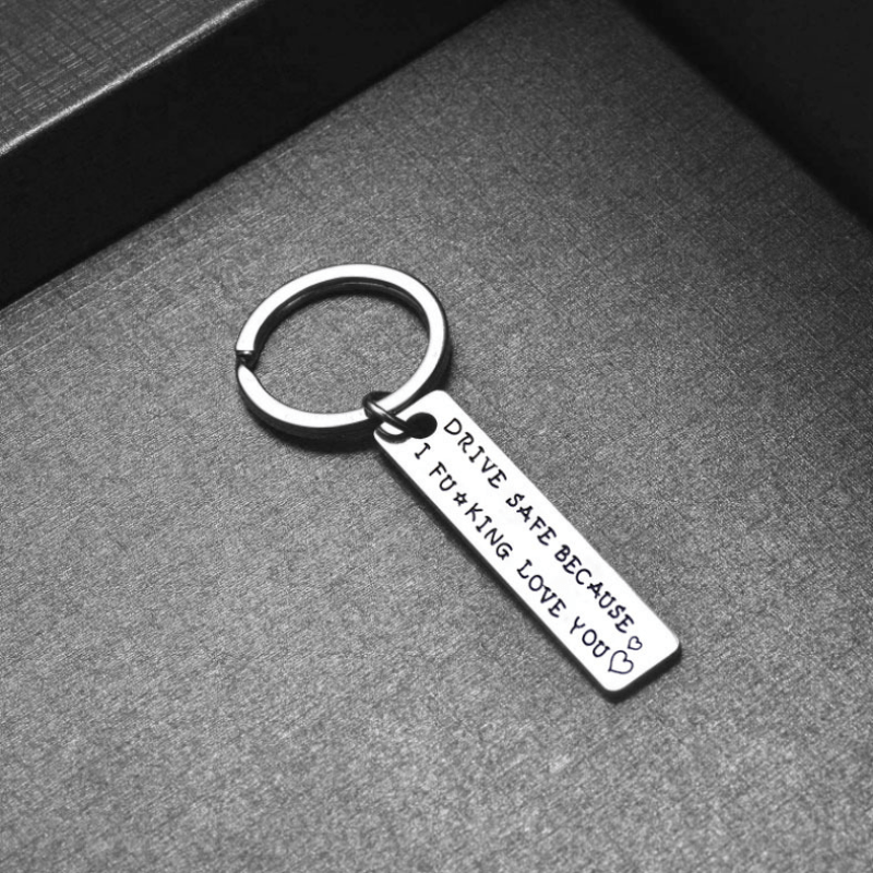 Stainless Steel Car Key Chain for Safety and Love