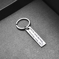 Stainless Steel Car Key Chain for Safety and Love