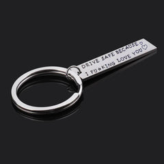 Stainless Steel Car Key Chain for Safety and Love